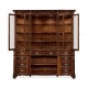 Serpentine Architrave Mahogany China Cabinet
