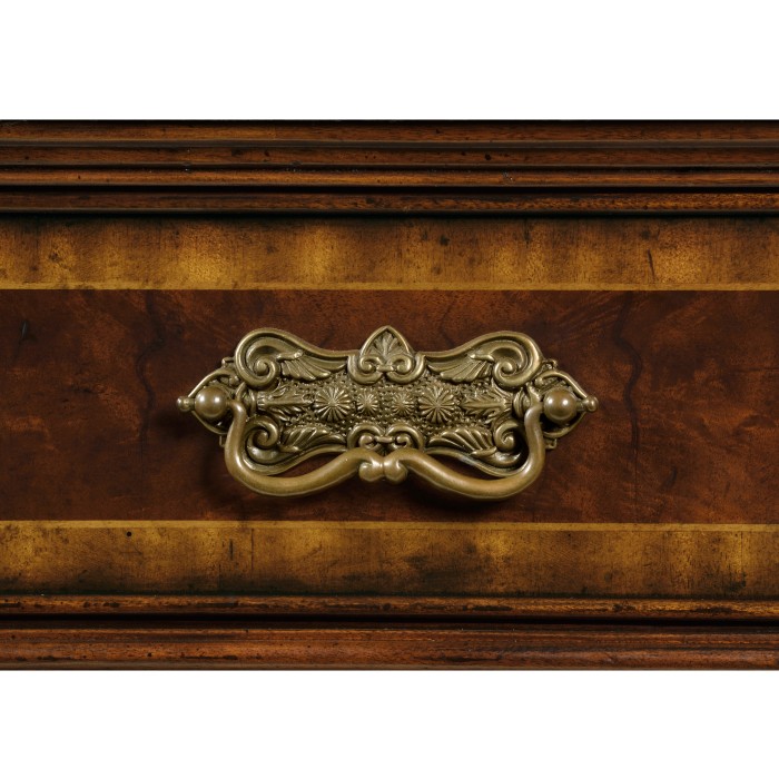Serpentine Architrave Mahogany China Cabinet