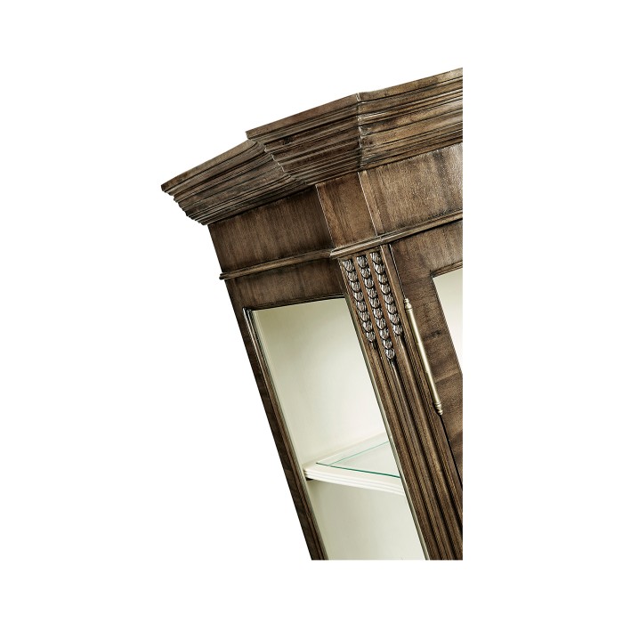 Serpentine Architrave Bleached Mahogany China Cabinet