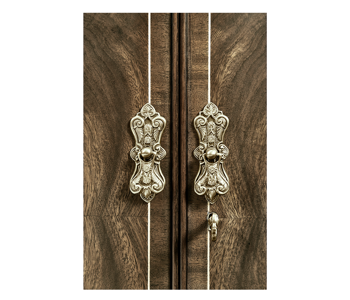 Serpentine Architrave Bleached Mahogany China Cabinet