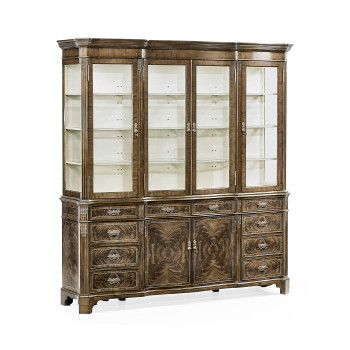 Serpentine Architrave Bleached Mahogany China Cabinet