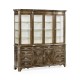 Serpentine Architrave Bleached Mahogany China Cabinet