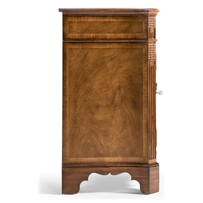 Serpentine Two Door Walnut Cabinet