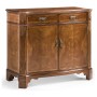 Serpentine Two Door Walnut Cabinet