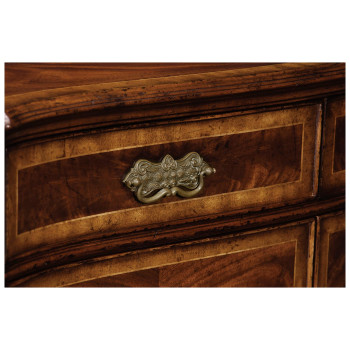 Serpentine Two Door Mahogany Cabinet