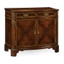 Serpentine Two Door Mahogany Cabinet