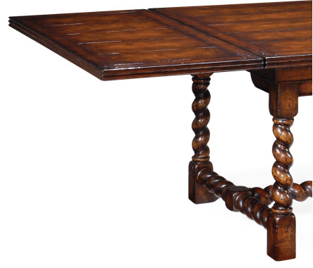 Large drawleaf dining table