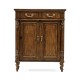 Narrow Walnut Cabinet with Cupboard