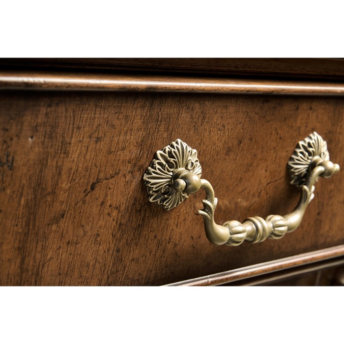 Narrow Walnut Cabinet with Cupboard
