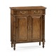 Narrow Walnut Cabinet with Cupboard