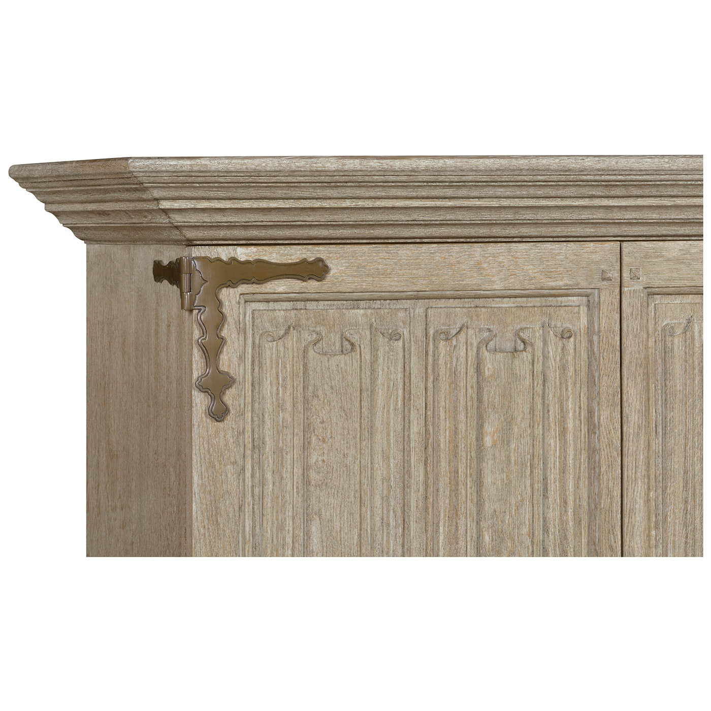 Elizabethan Style Grey Oak TV Cabinet