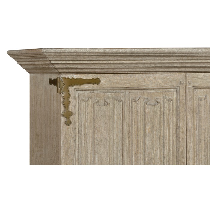 Elizabethan Style Grey Oak TV Cabinet