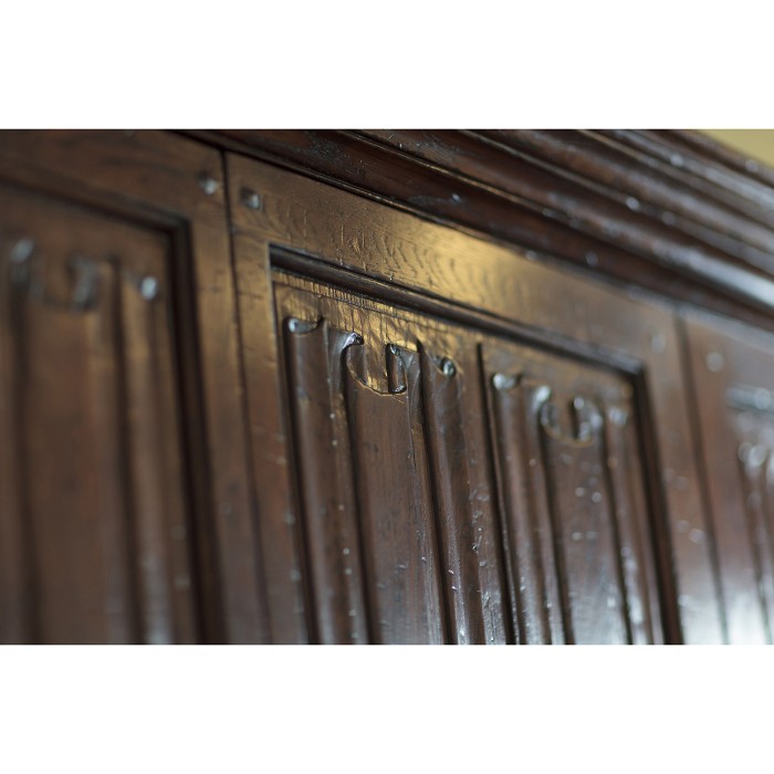 Elizabethan Style Grey Oak TV Cabinet