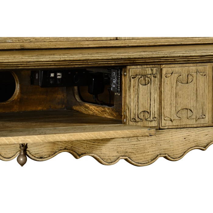 Elizabethan Style Natural Oak TV Cabinet