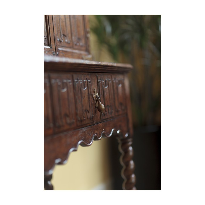 Elizabethan Style Natural Oak TV Cabinet