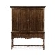 Elizabethan Style Dark Oak TV Cabinet