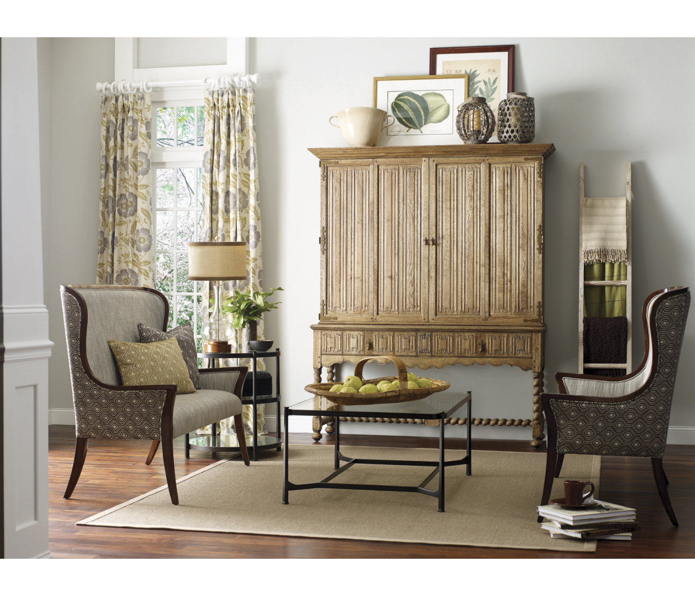 Elizabethan Style Dark Oak TV Cabinet