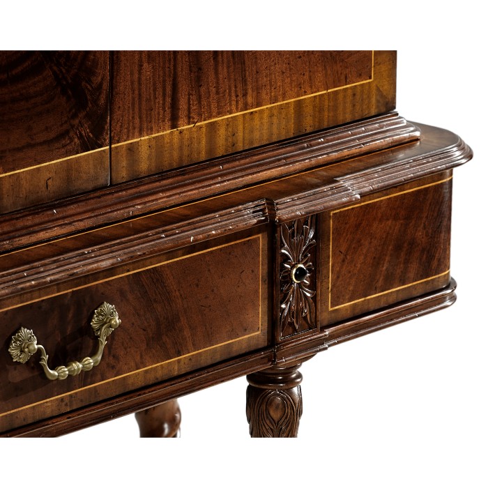 Mahogany Panelled Door TV Cabinet