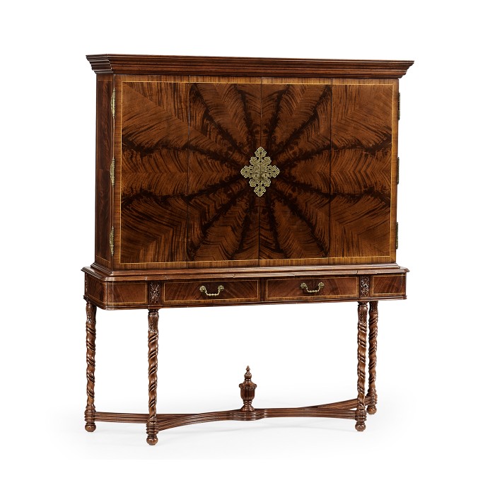 Mahogany Panelled Door TV Cabinet