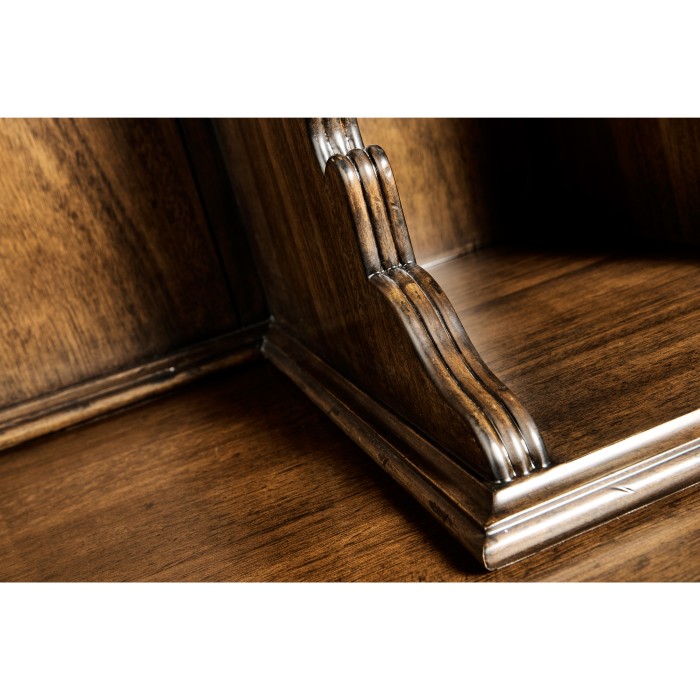 Dark Walnut Welsh Dresser Style TV Cabinet