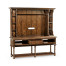 Dark Walnut Welsh Dresser Style TV Cabinet