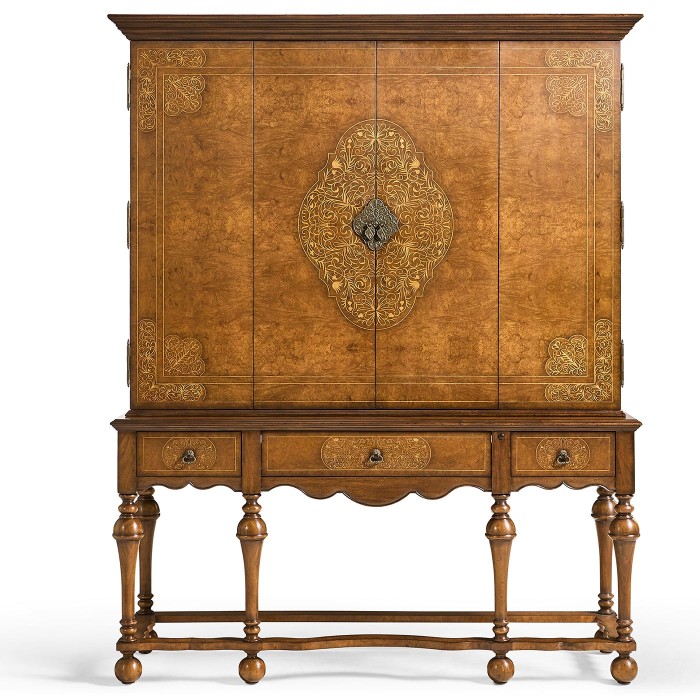Burl Walnut & Seaweed TV Cabinet