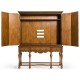 Burl Walnut & Seaweed TV Cabinet