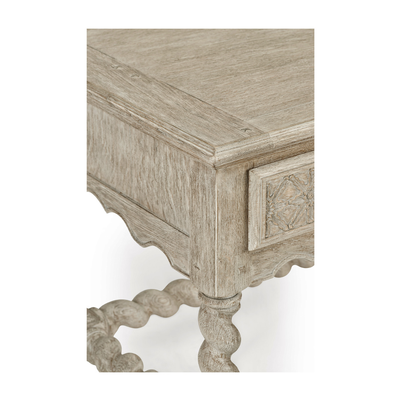 Tudor Grey Oak Rectangular Distressed Coffee Table