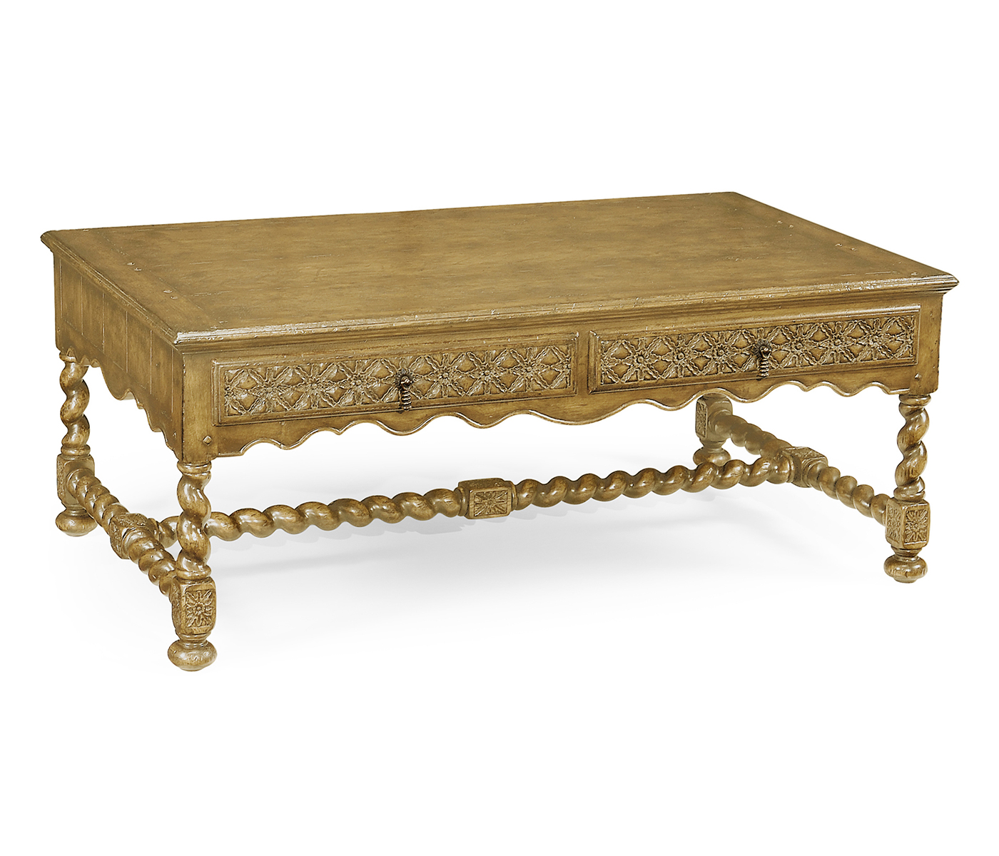 Tudor Light Natural Oak Rectangular Distressed Coffee Table