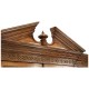 Triple Walnut Display Cabinet with Drawers