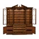 Triple Mahogany Display Cabinet with Drawers