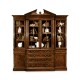 Triple Mahogany Display Cabinet with Drawers