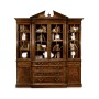 Triple Mahogany Display Cabinet with Drawers