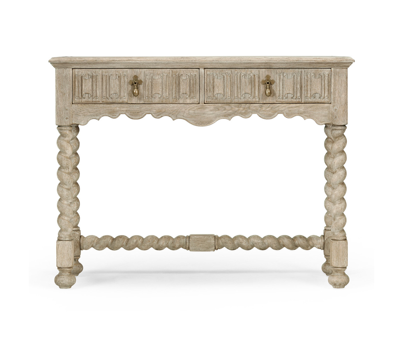Linenfold Grey Oak Console