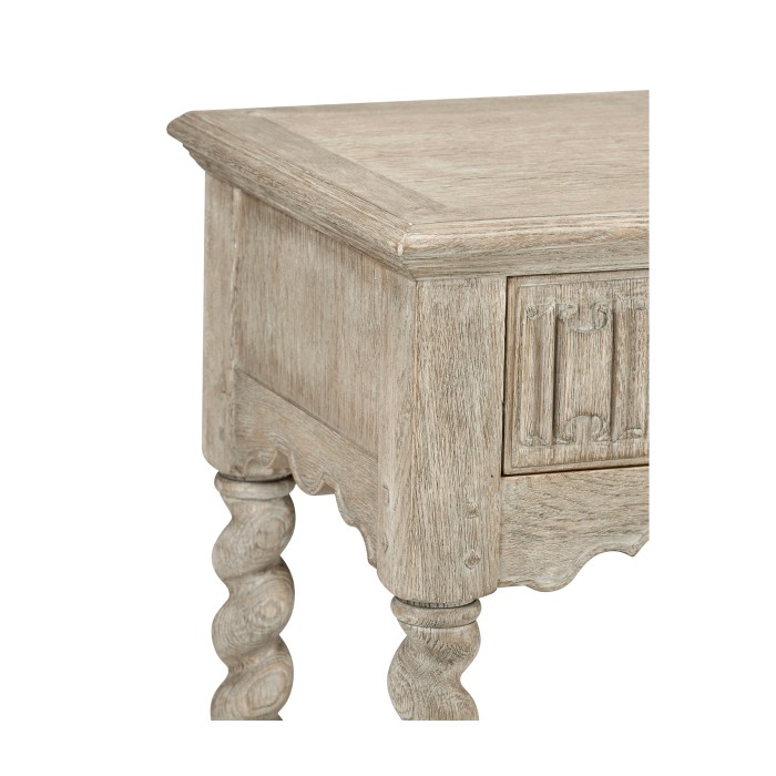 Linenfold Grey Oak Console