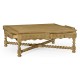 Tudor Style Natural Oak Square Distressed Coffee Table 52