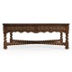 Tudor Style Dark Oak Square Distressed Coffee Table 52