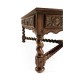 Tudor Style Dark Oak Square Distressed Coffee Table 52
