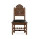 Yorkshire Dark Oak Side Chair With Antique Caviar Black Leather