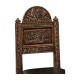 Yorkshire Dark Oak Side Chair With Antique Caviar Black Leather