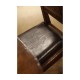 Yorkshire Dark Oak Side Chair With Antique Caviar Black Leather