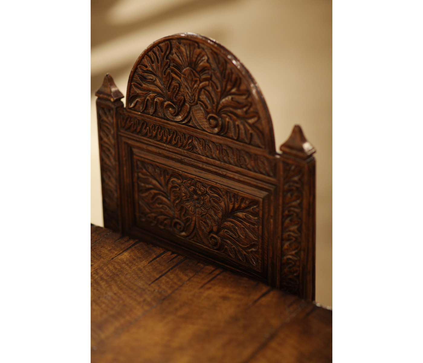 Yorkshire Dark Oak Side Chair With Antique Caviar Black Leather
