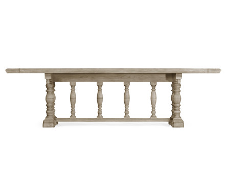 Elizabethan Style Grey Oak Dining Table