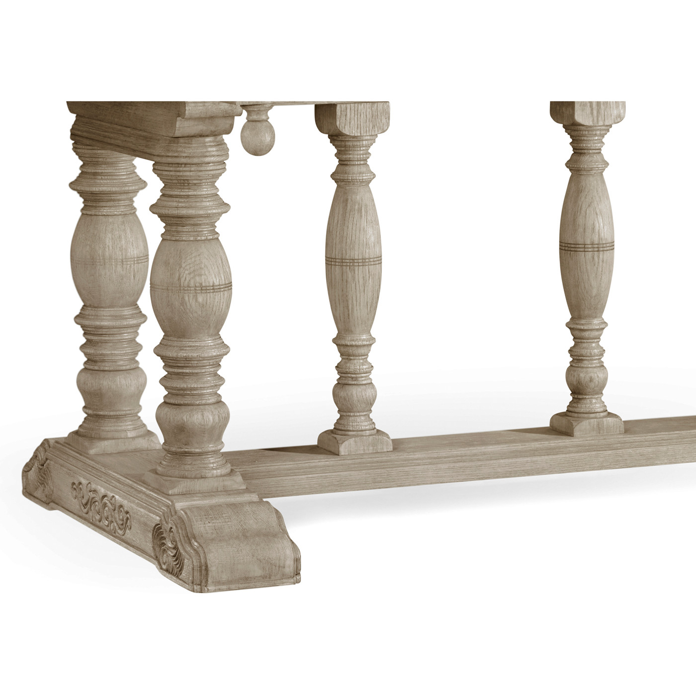 Elizabethan Style Grey Oak Dining Table 108