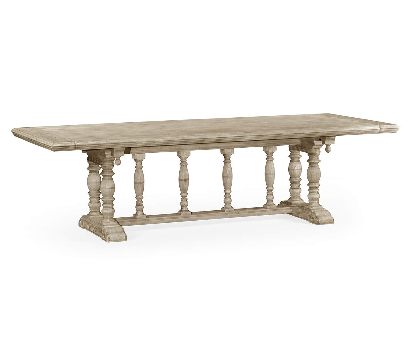 Elizabethan Style Grey Oak Dining Table