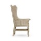 Jacobean Style Grey Oak Wing Chair