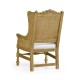 Jacobean Style Natural Oak Wing Chair