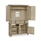 Linenfold Grey Oak TV Cabinet