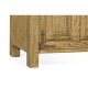 Linenfold Natural Oak TV Cabinet