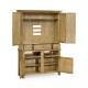 Linenfold Natural Oak TV Cabinet